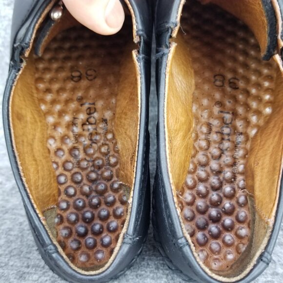 ✅Josef Seibel Black Leather Front Zip Comfort Shoes Women's EU38/US7-7.5 Booties - Picture 4 of 11